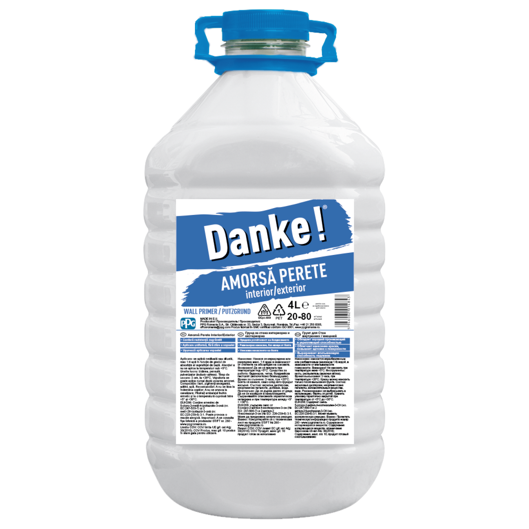 Amorsa pentru perete interior/exterior, 4 L  Danke