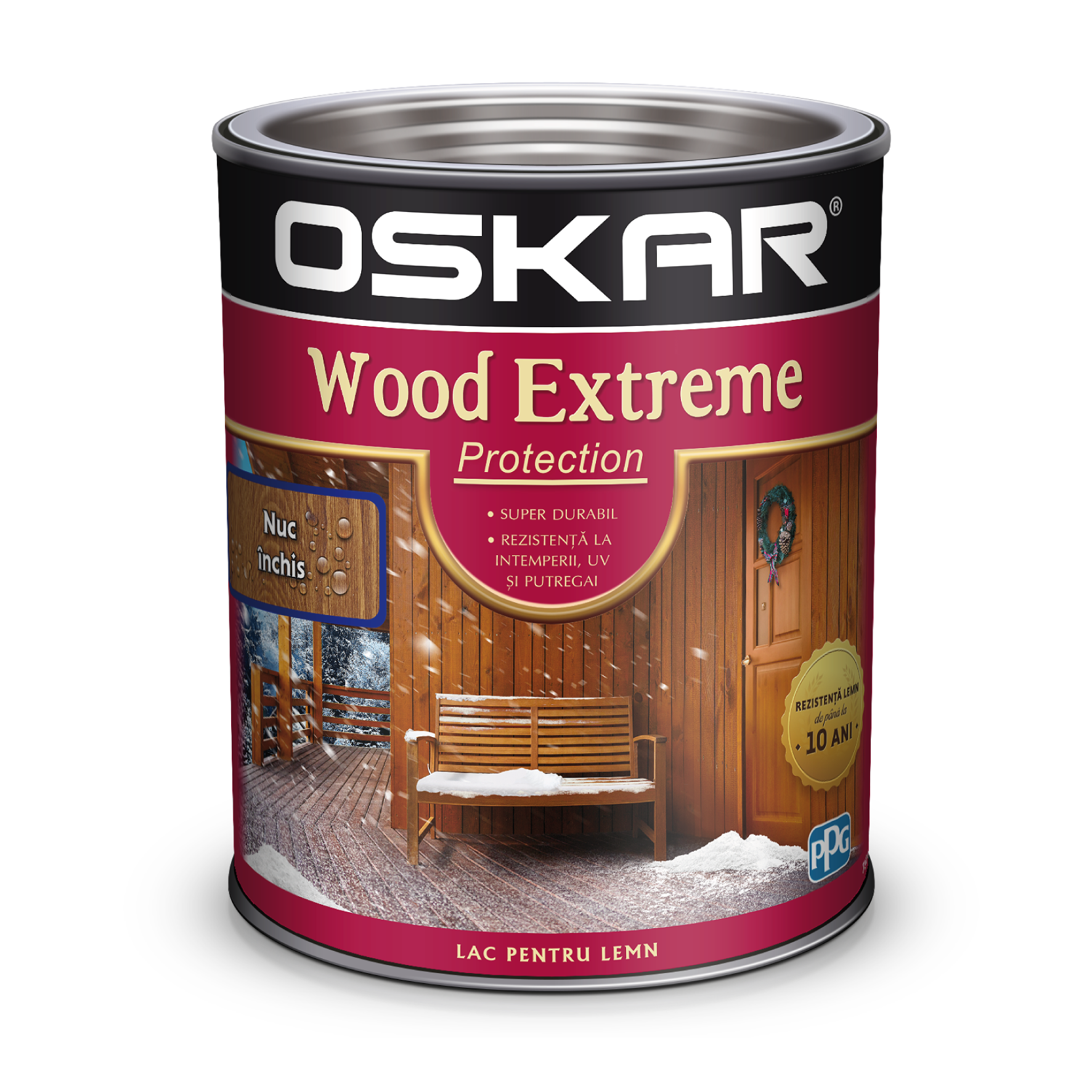 Lac pentru lemn, nuc inchis, 2.5 l  Oskar Extreme