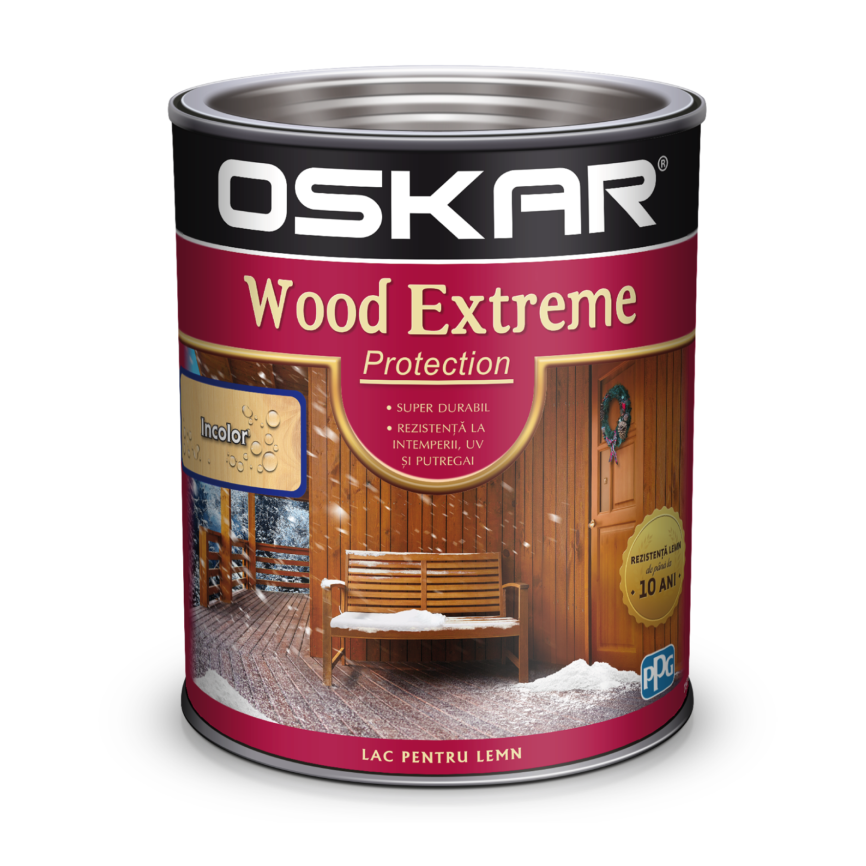 Lac pentru lemn, incolor, 2.5 l  Oskar Extreme