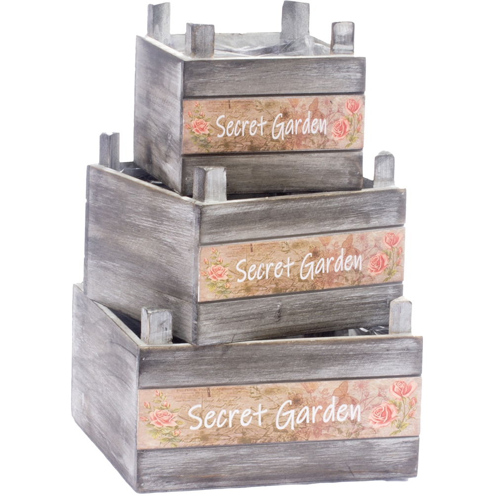 Set ladite YURTA Secret Garden, lemn, 3 buc