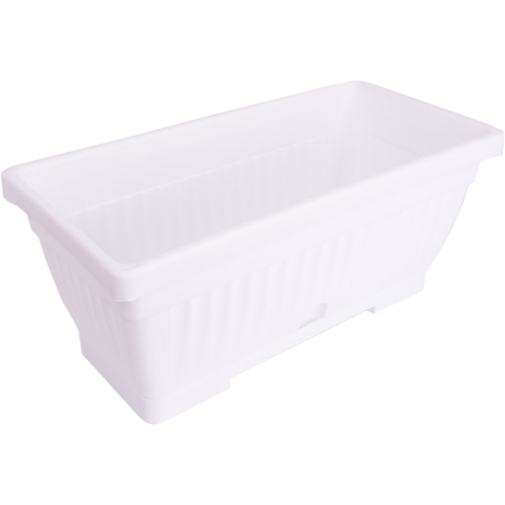 Jardiniera Verbena, plastic, 40 x 19.7 x 17.3 cm, alb