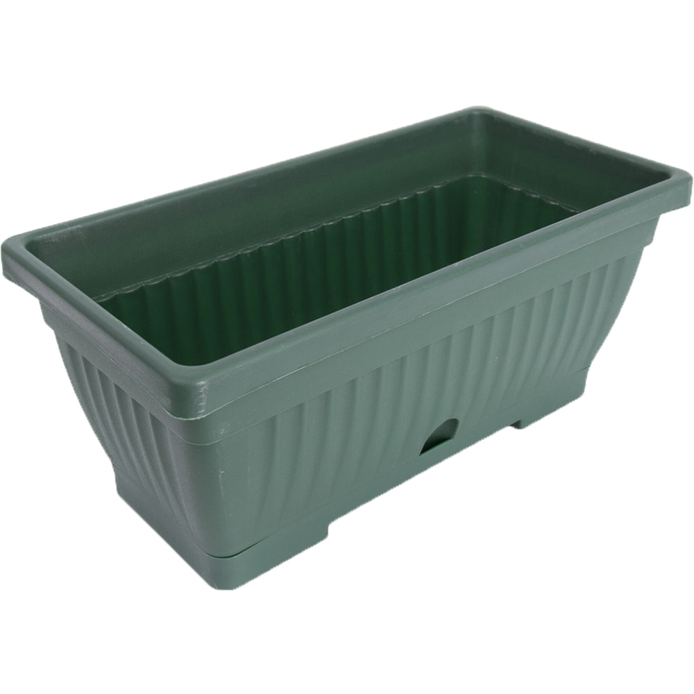 Jardiniera Verbena, plastic, 40 x 19.7 x 17.3 cm, verde