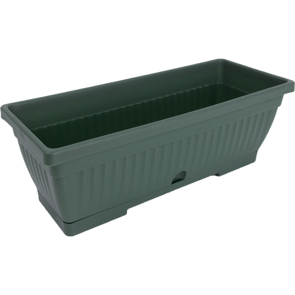 Jardiniera Verbena, plastic, 60 x 19.8 x 17.4 cm, verde