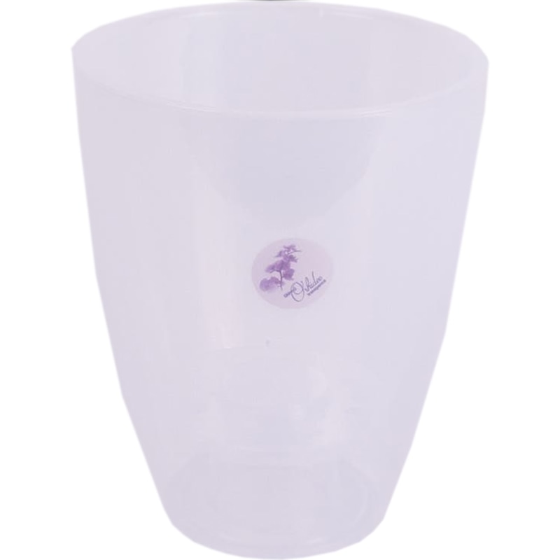 Ghiveci orhidee rotund, plastic, 13.3 cm, transparent