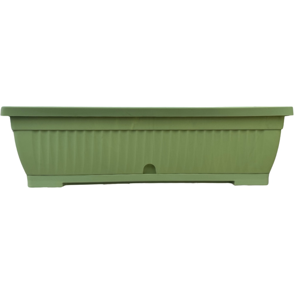 Jardiniera Verbena, plastic, 60 x 19.8 x 17.4 cm, oliv