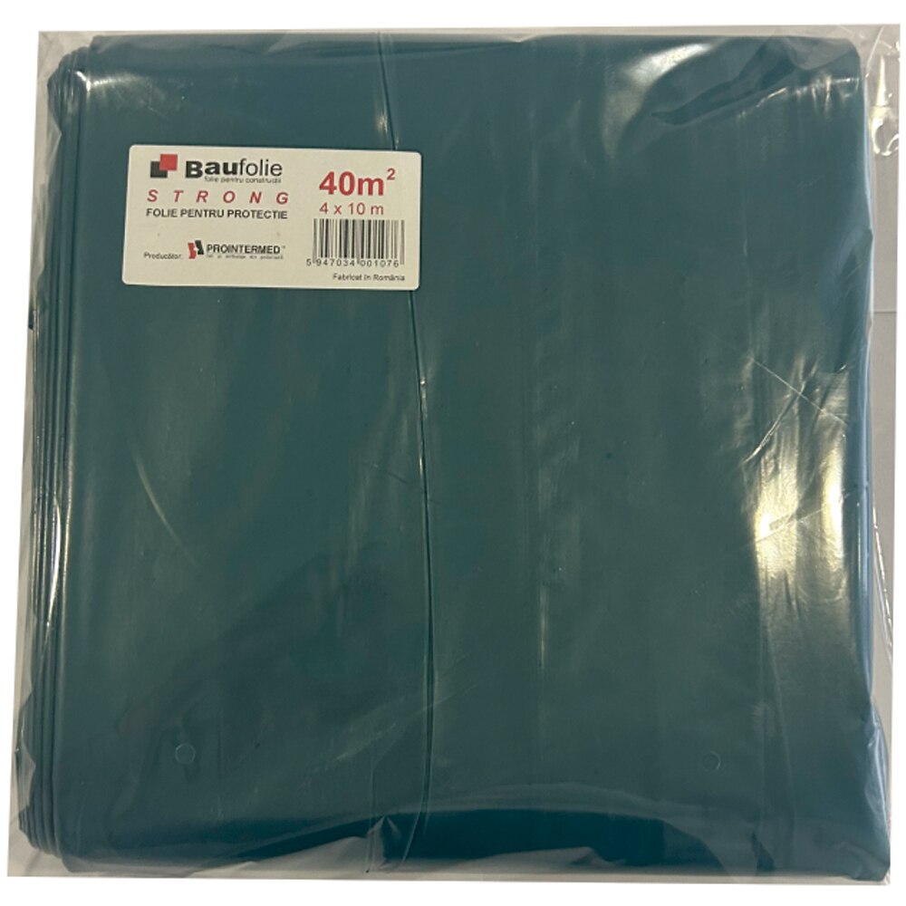 Folie constructii BAUFOLIE Strong, 4 x 10 m, grosime 0.06mm, 40mp, albastru