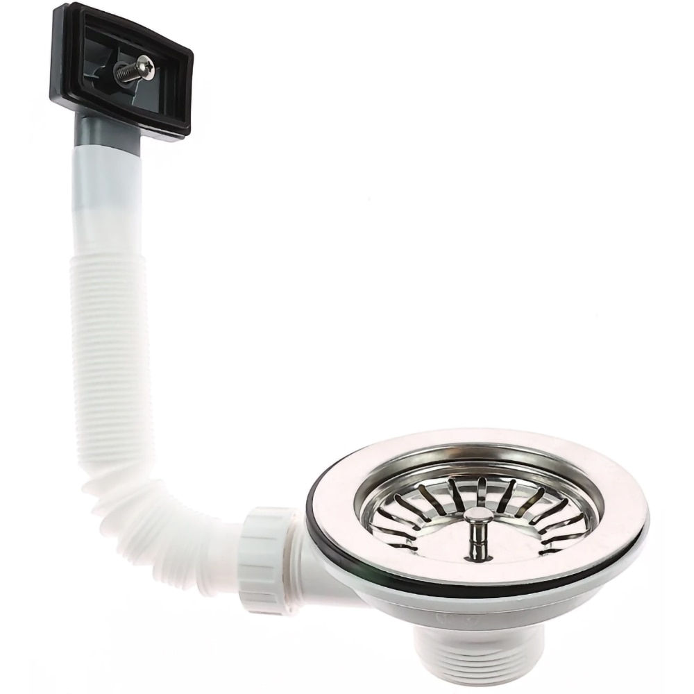 Ventil chiuveta bucatarie cu preaplin, inox