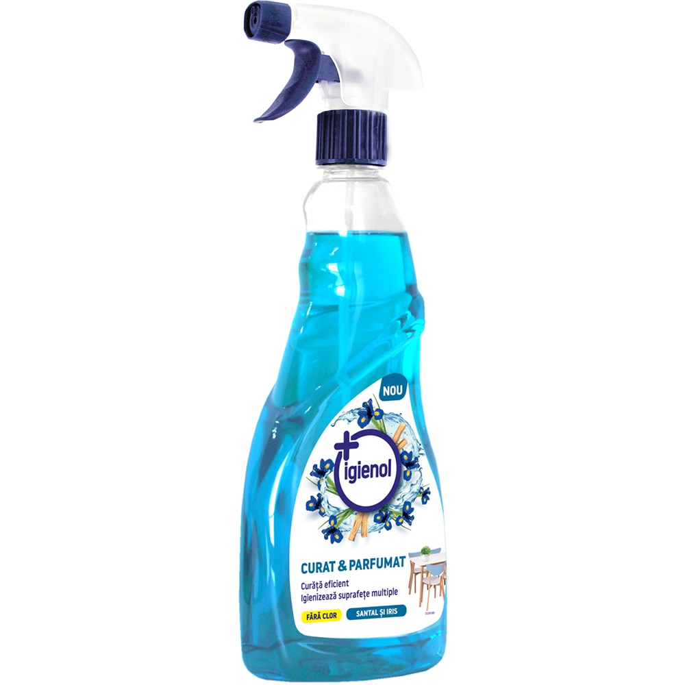 Spray igienizant suprafete IGIENOL Curat & Parfumat, Santal si Iris, 750 ml