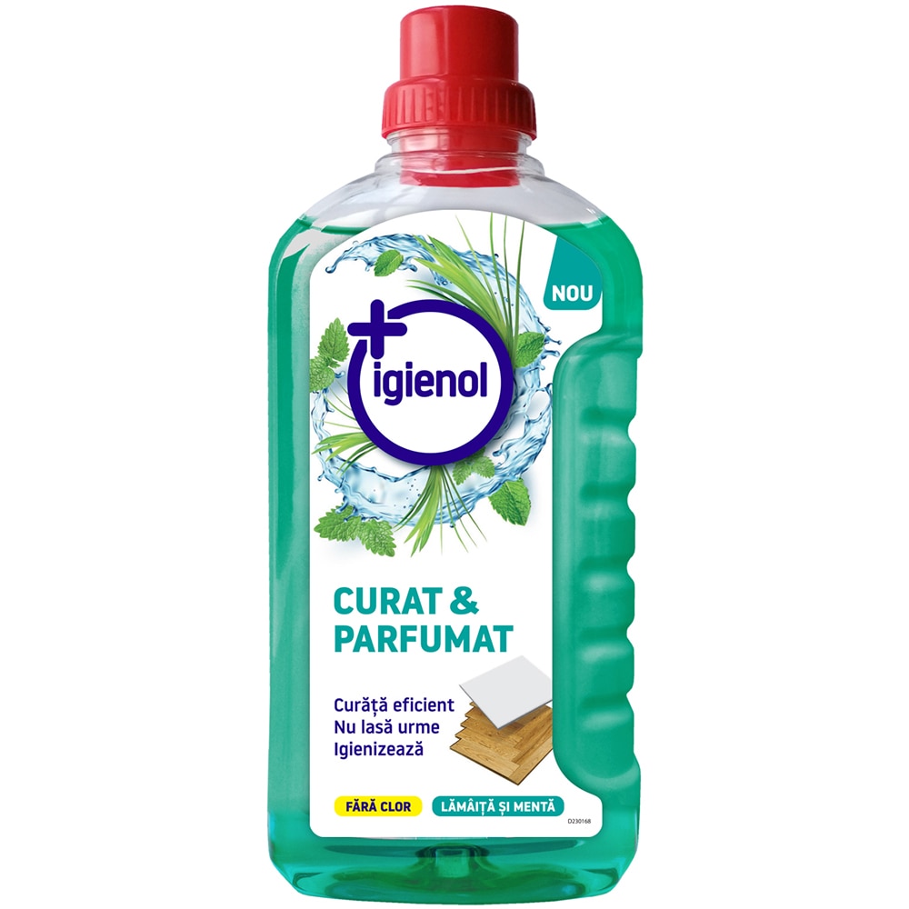 Solutie de curatare pardoseli IGIENOL Lamaita si menta, 1l