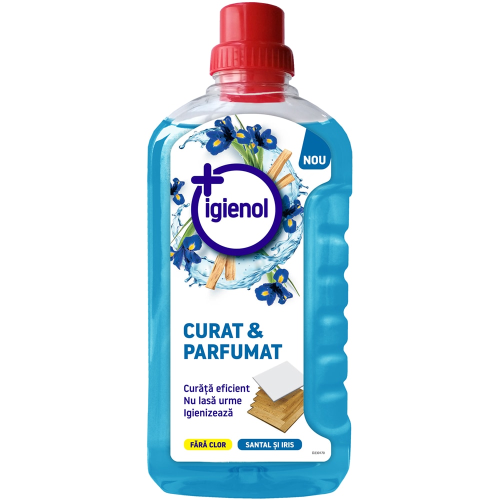 Solutie de curatare pardoseli IGIENOL Curat & Parfumat, Santal si Iris, 1l