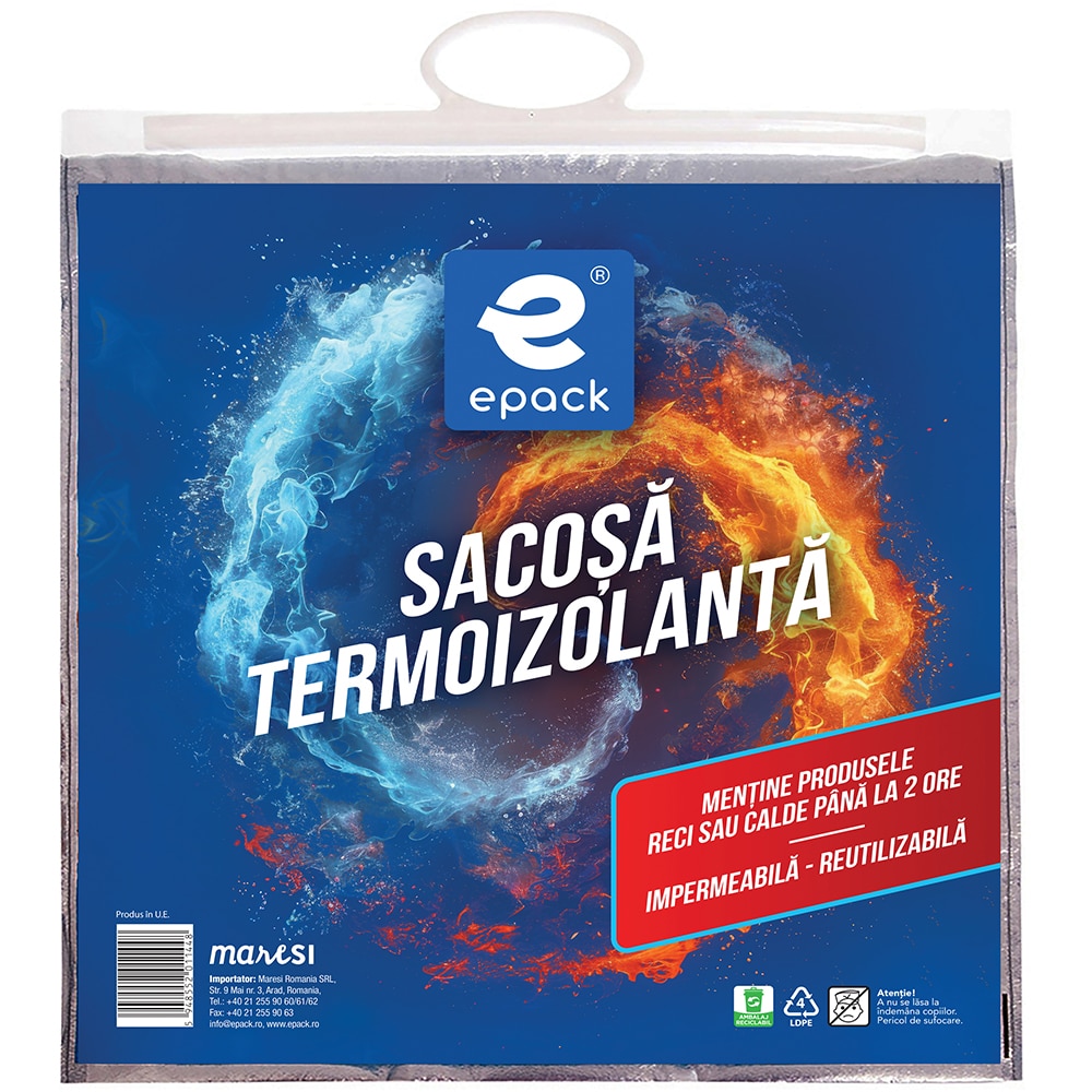 Sacosa termoizolanta EPACK, 44 x 47 cm, multicolor