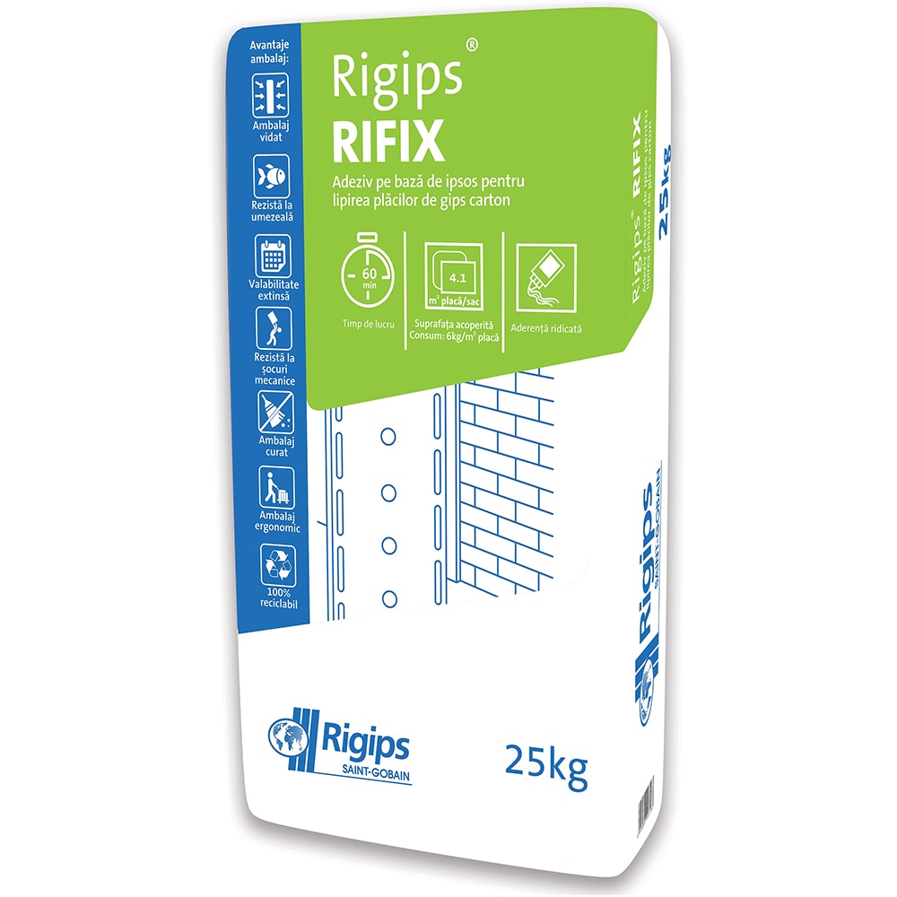 Adeziv placi gips-carton RIGIPS Rifix, 25 kg