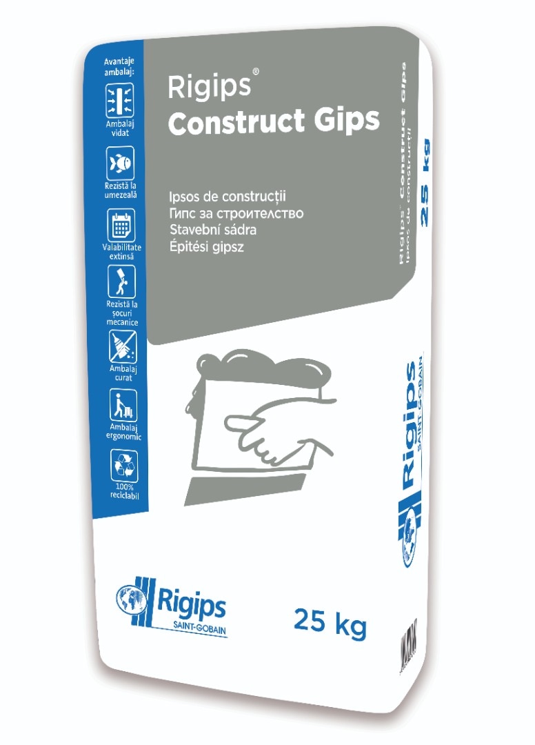 Ipsos de constructii Construct Gips, 25kg  Rigips
