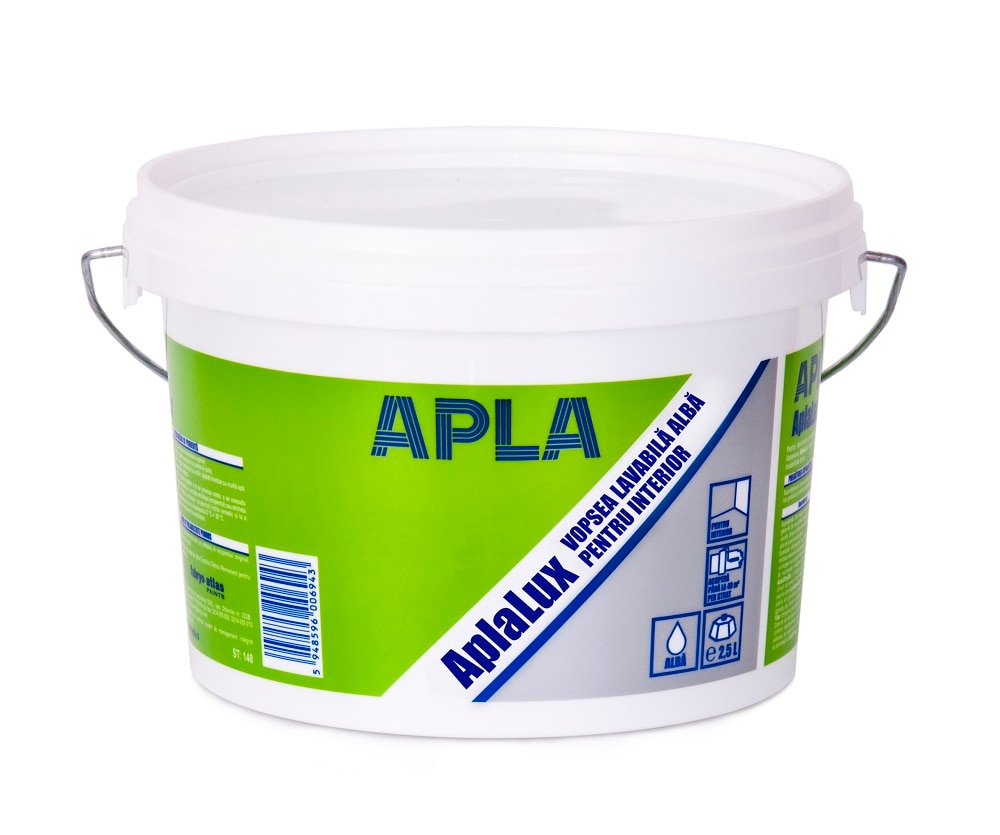 Vopsea lavabila AplaLux, alb, 2.5 L, Interior