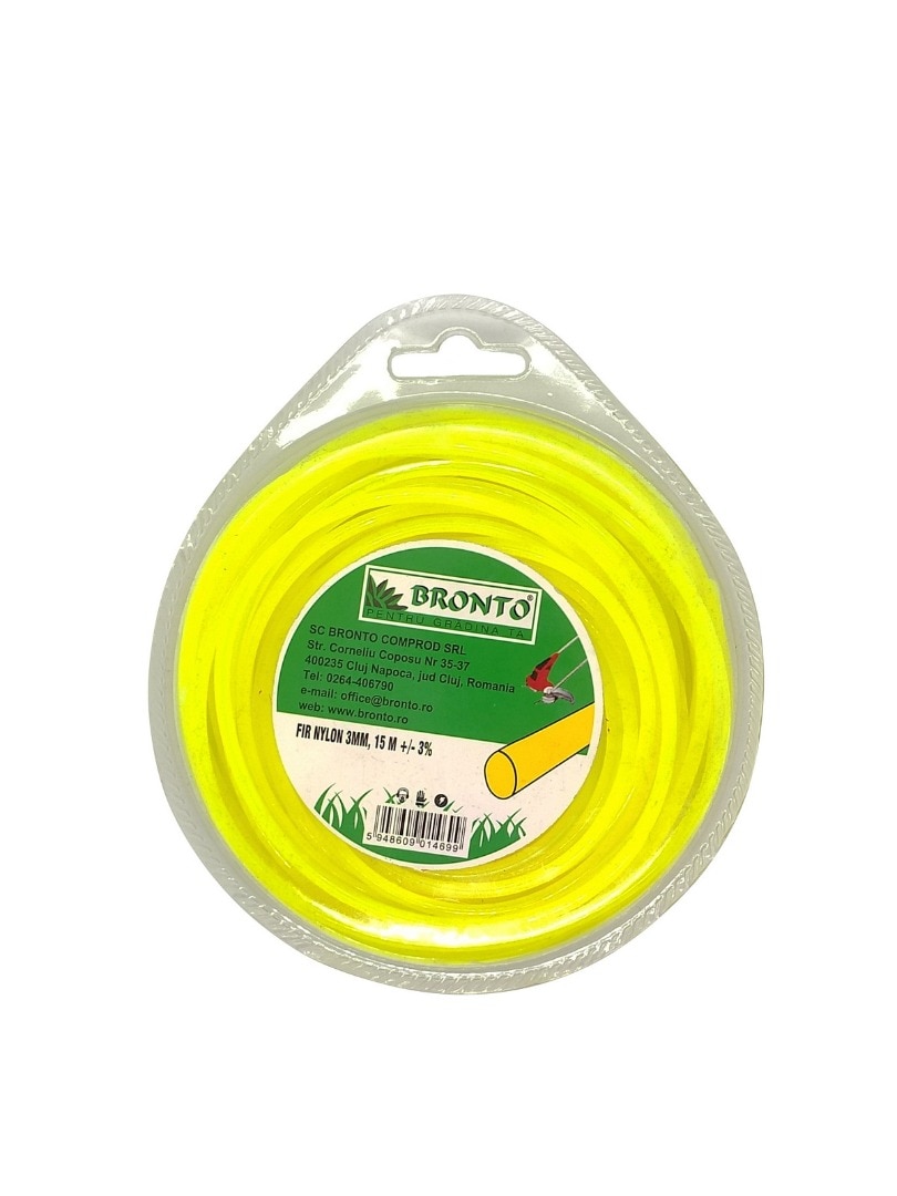 Fir nylon Trimmer, 3 mm, 15 m in blister  Bronto