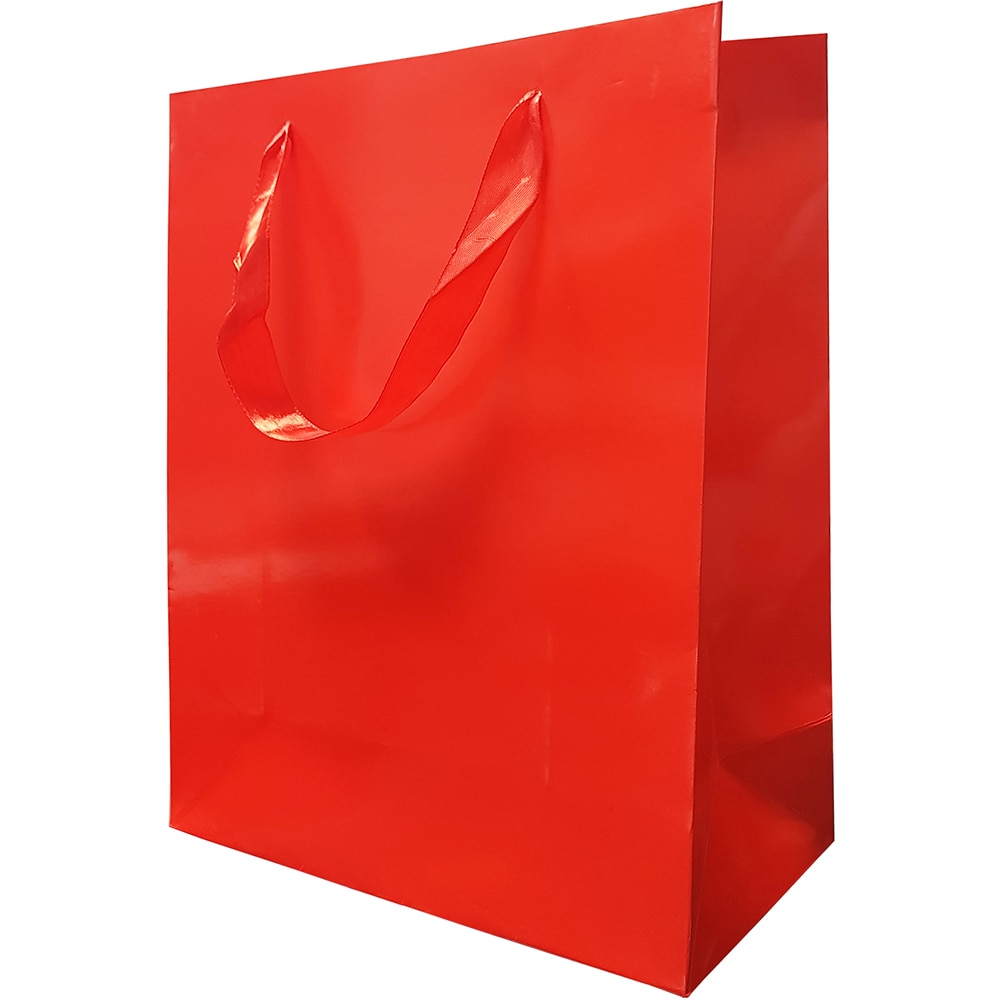 Punga cadou plastifiata L, albastru/rosu