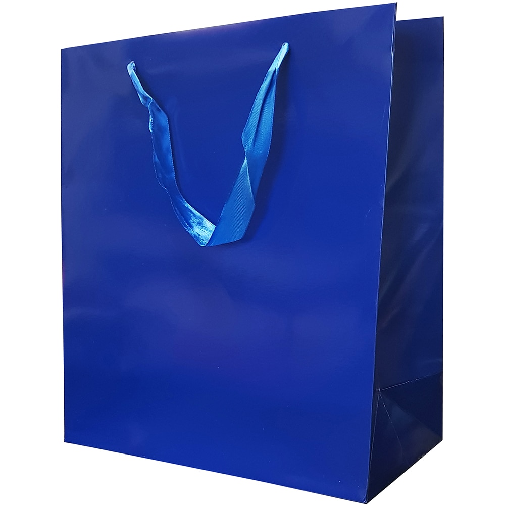 Punga cadou plastifiata L, albastru/rosu