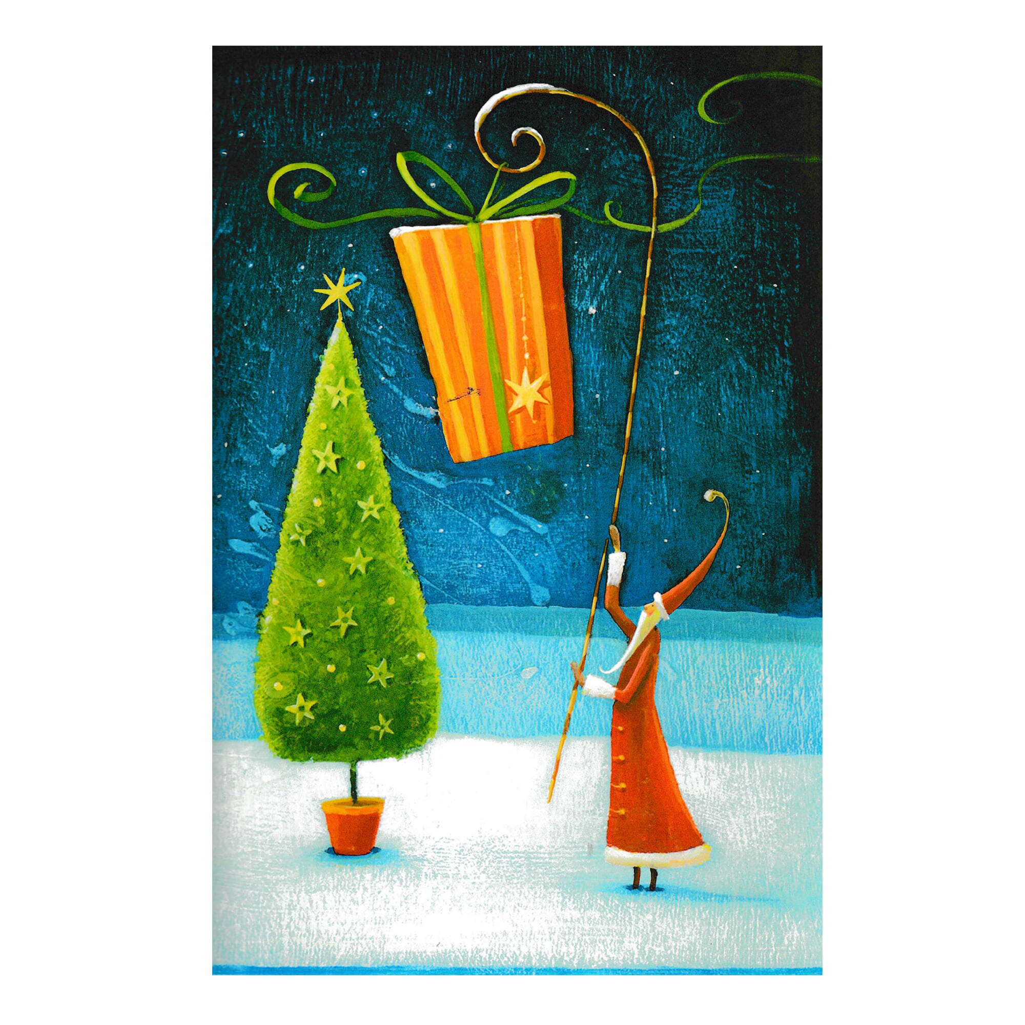 Felicitare de Craciun, dreptunghiulara, carton, multicolor, diverse modele