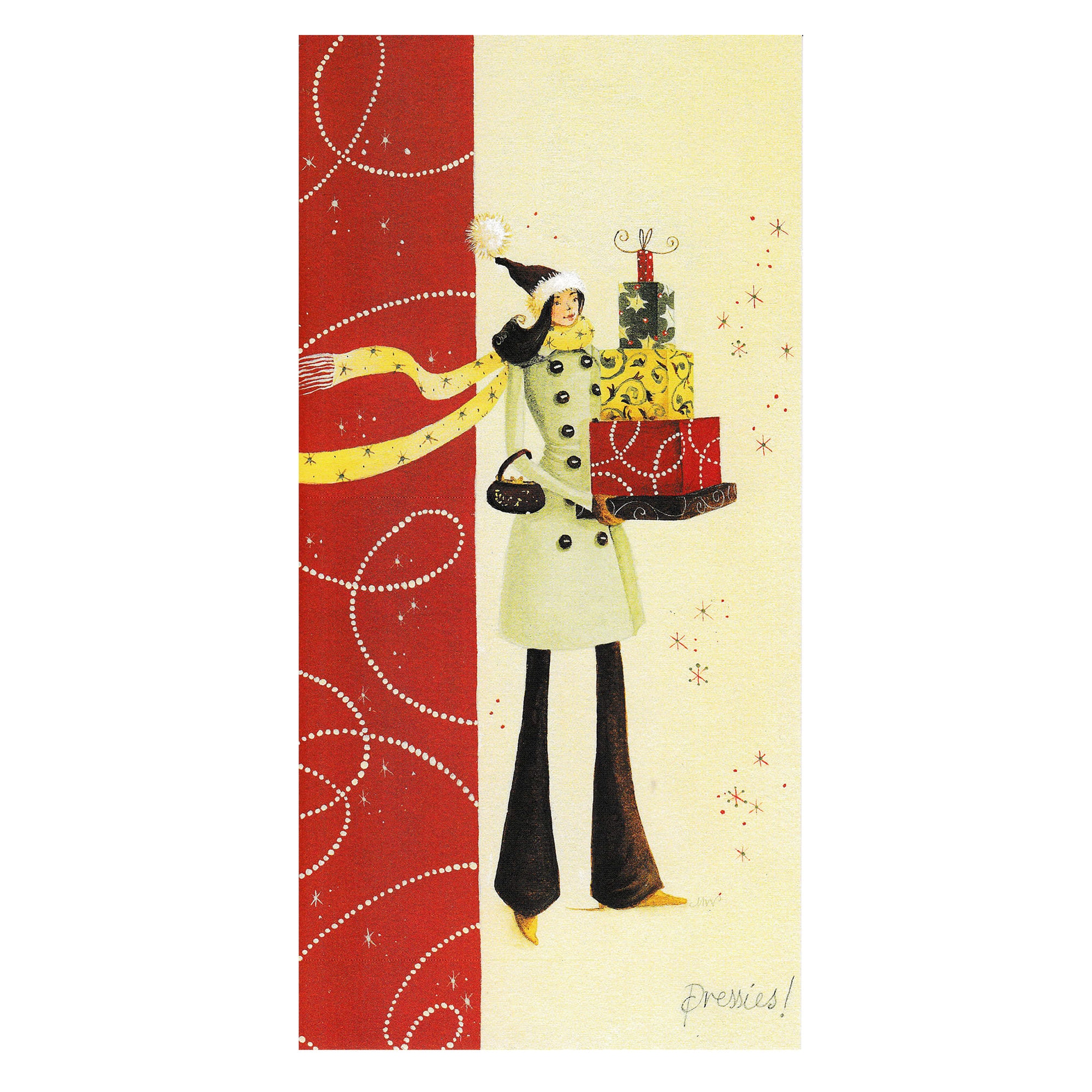 Felicitare de Craciun, dreptunghiulara, carton, multicolor, diverse modele