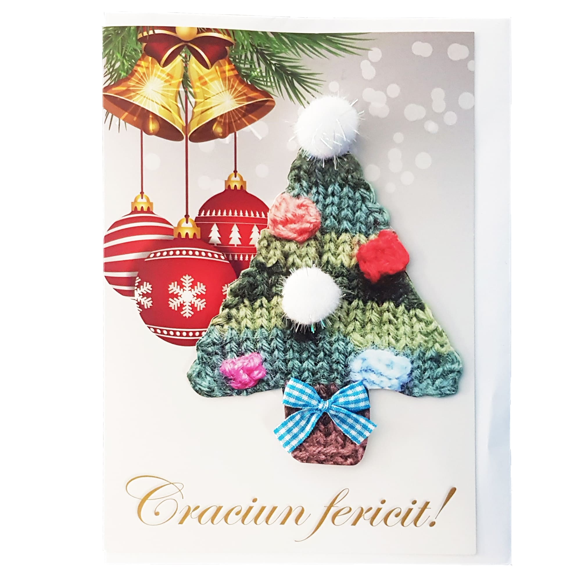 Felicitare Craciun Handmade, multicolor