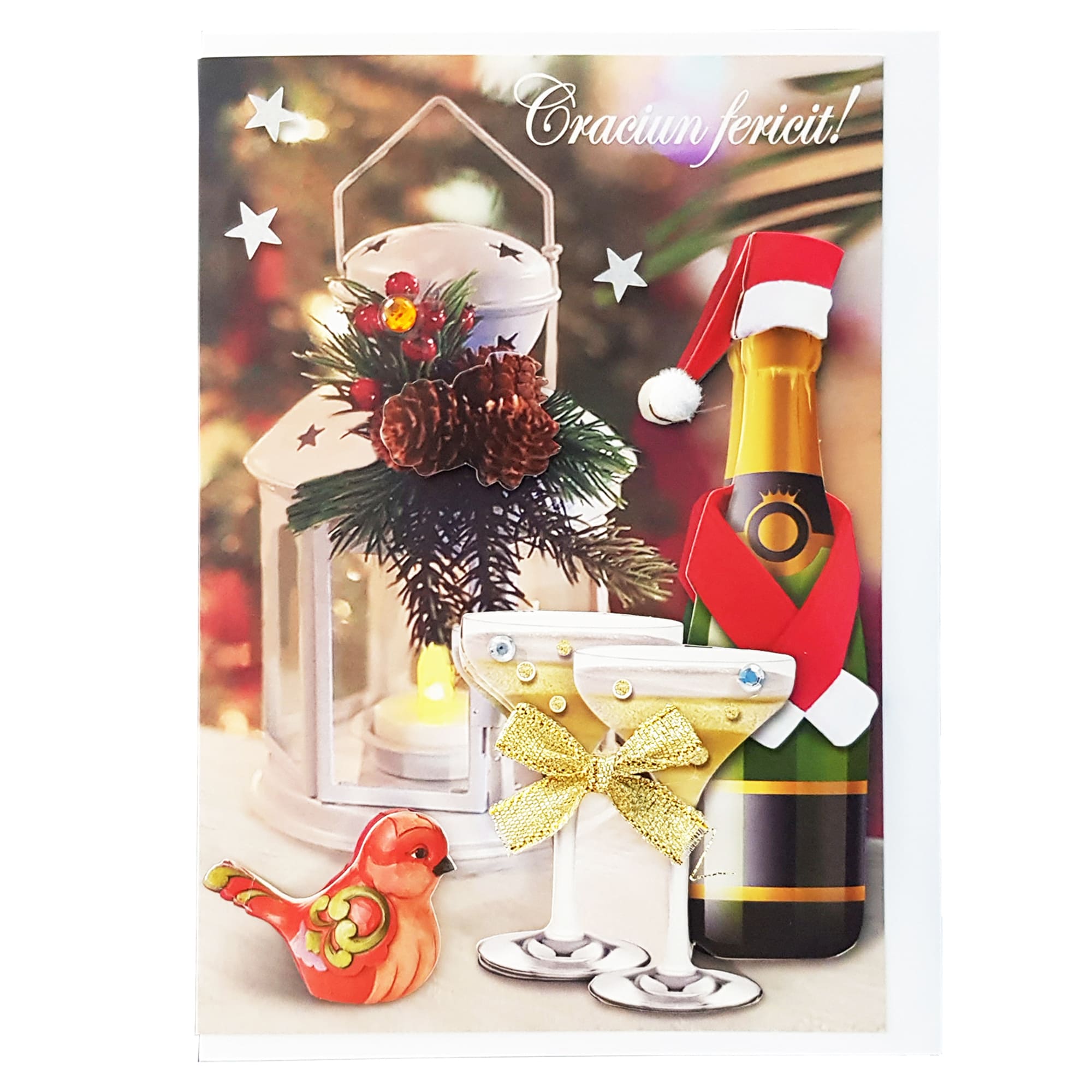 Felicitare Craciun Handmade, multicolor