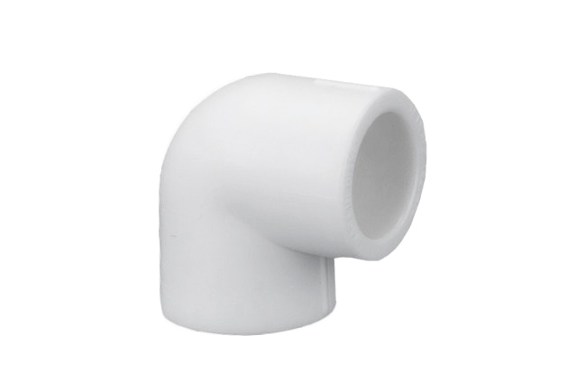 Cot plastic PPR, alb, 20 mm, unghi 90, interior-interior