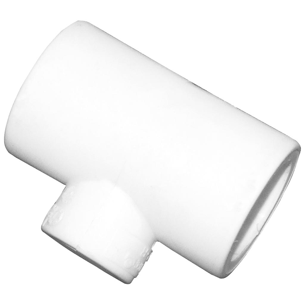 Teu redus plastic PPR, 20 x 25 x 20 mm, alb