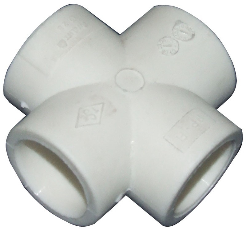 Teava cruce plastic PPR, alb, 25 mm