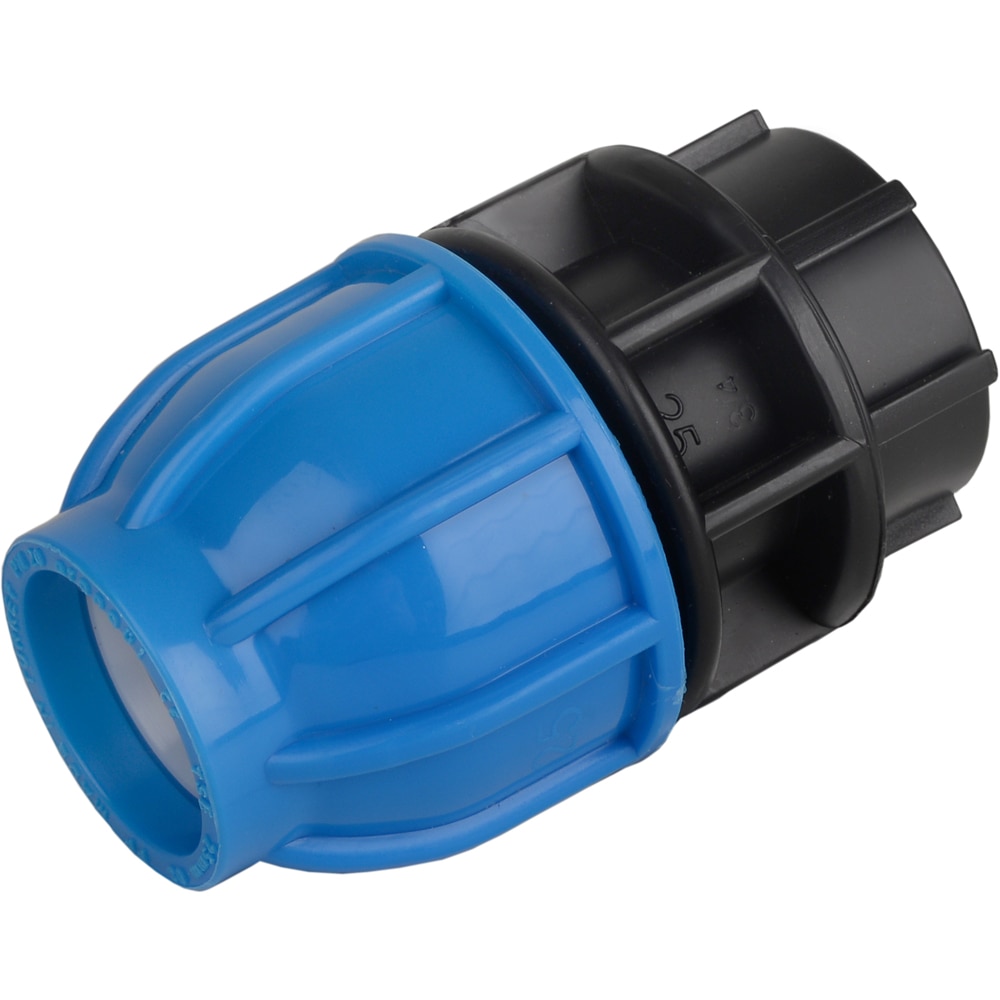 Racord compresiune, 50 mm x 2", filet interior, negru-albastru