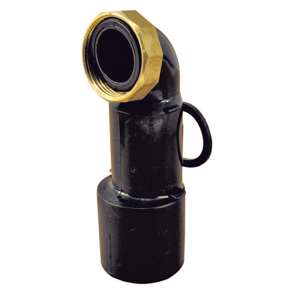 Cot olandez PEHD, 40 mm, racord 1, 1/2, negru 