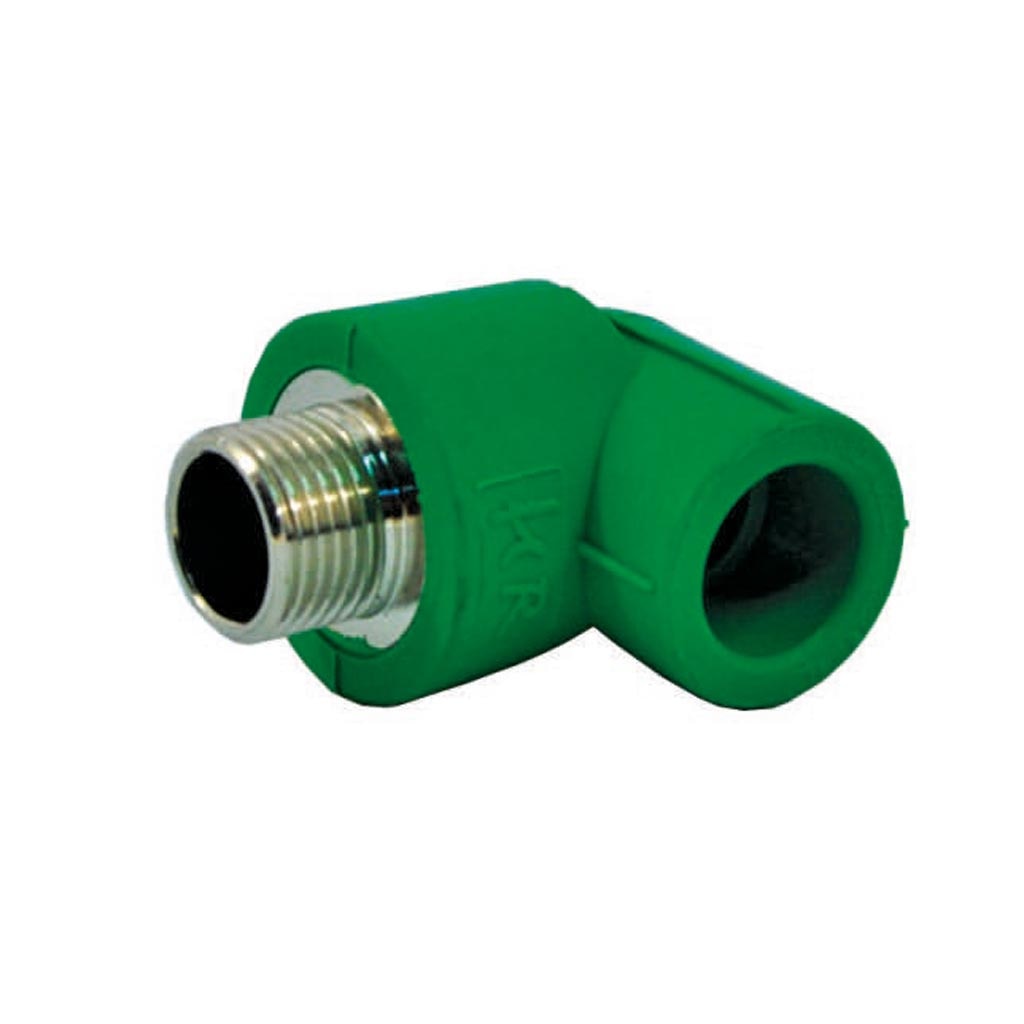 Cot plastic, filet exterior, 20 mm, racord 1/2, verde 