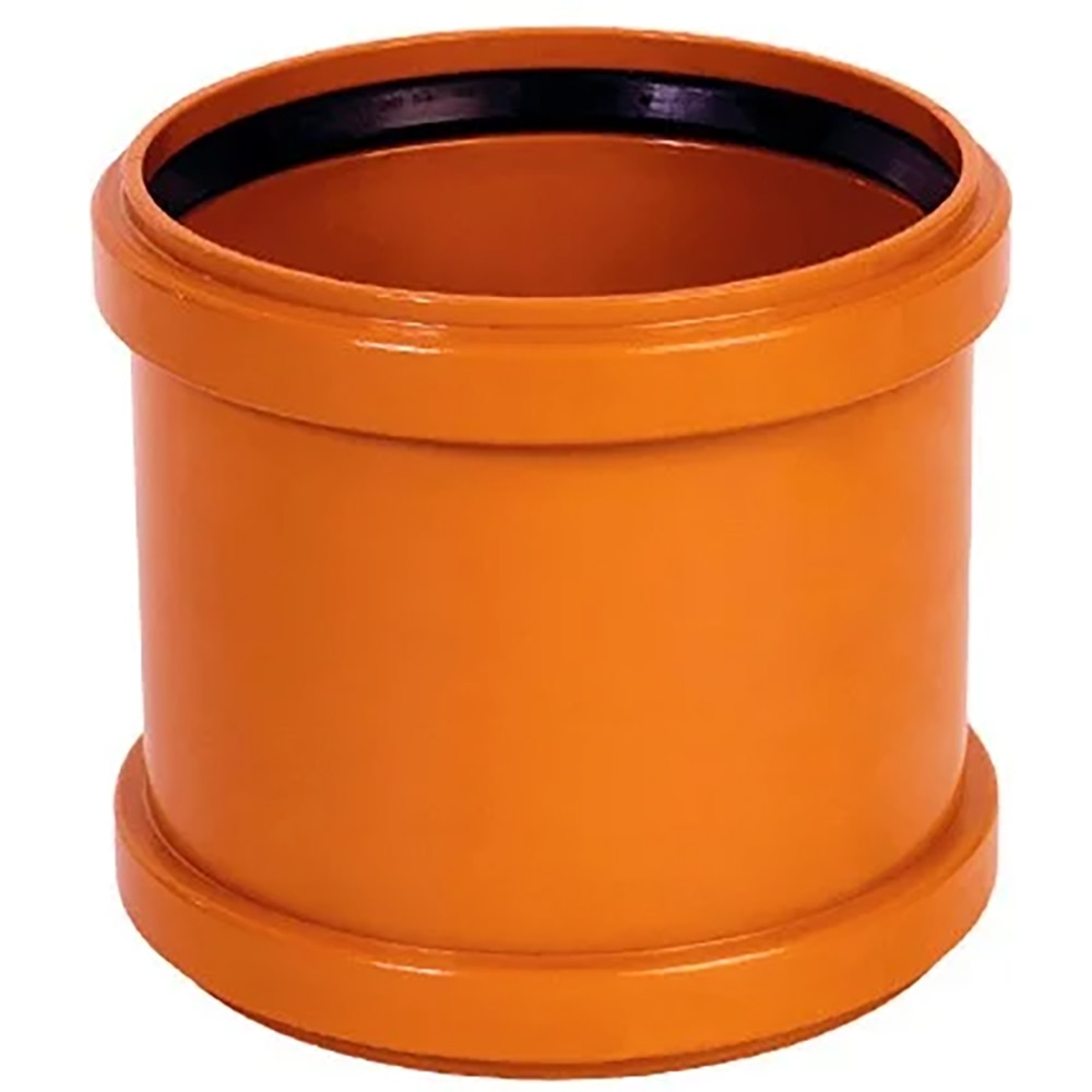 Mufa canal PVC VALROM, 500mm, portocaliu