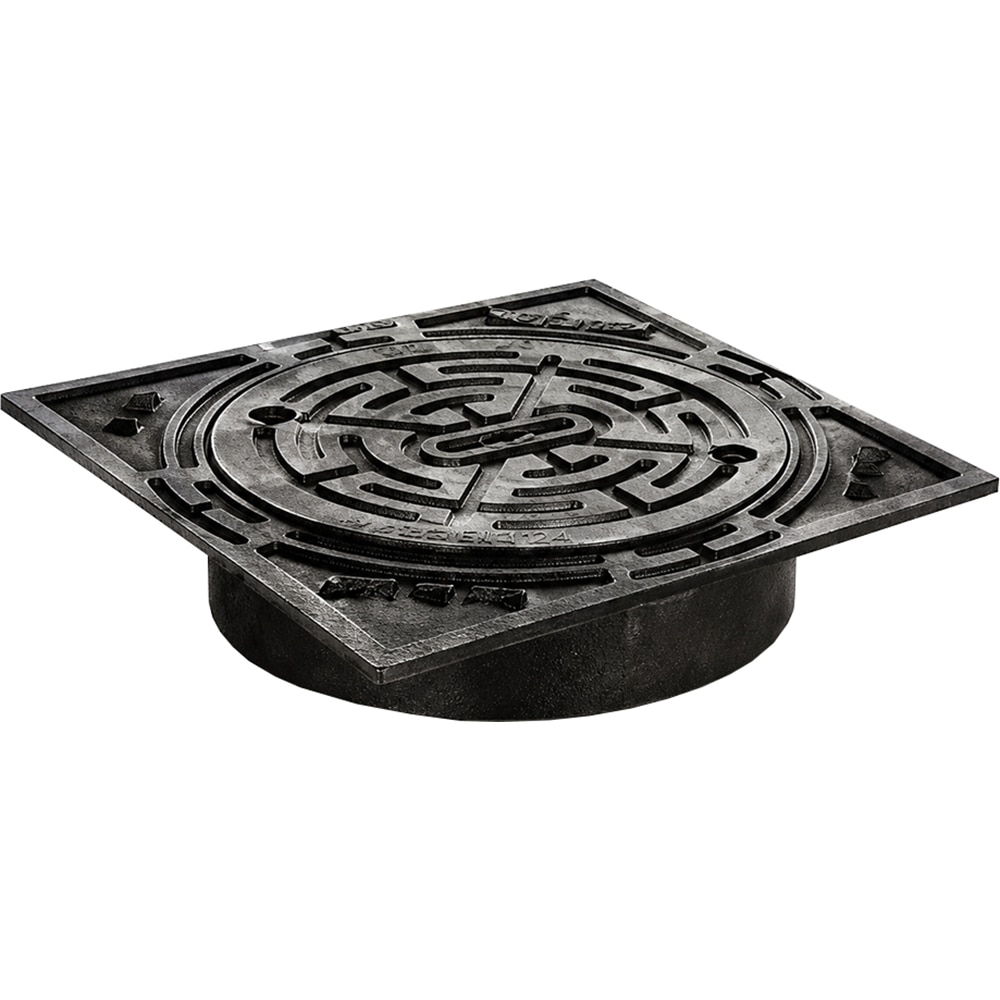 Capac cu rama VALROM VALPlast, Fonta, D400, pas liber D 285 mm, pentru tub PVC D 315 mm