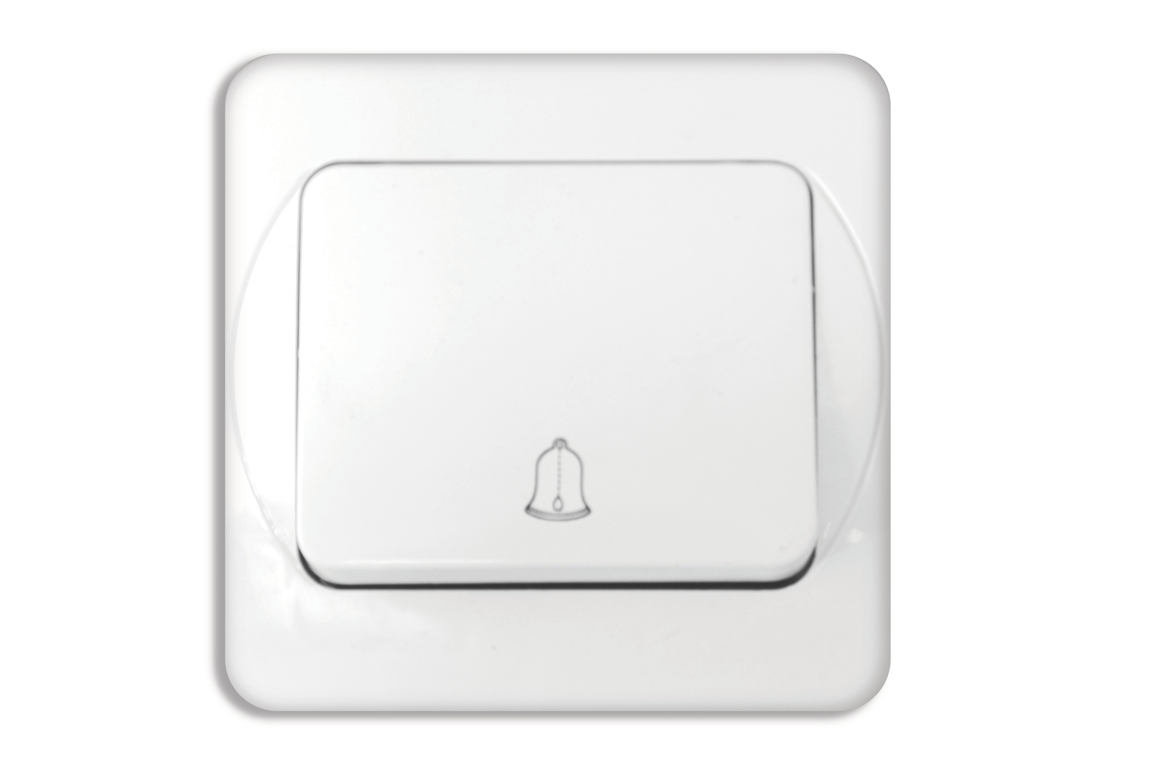 Buton sonerie, 1 modul, 10 A, 230 V, alb