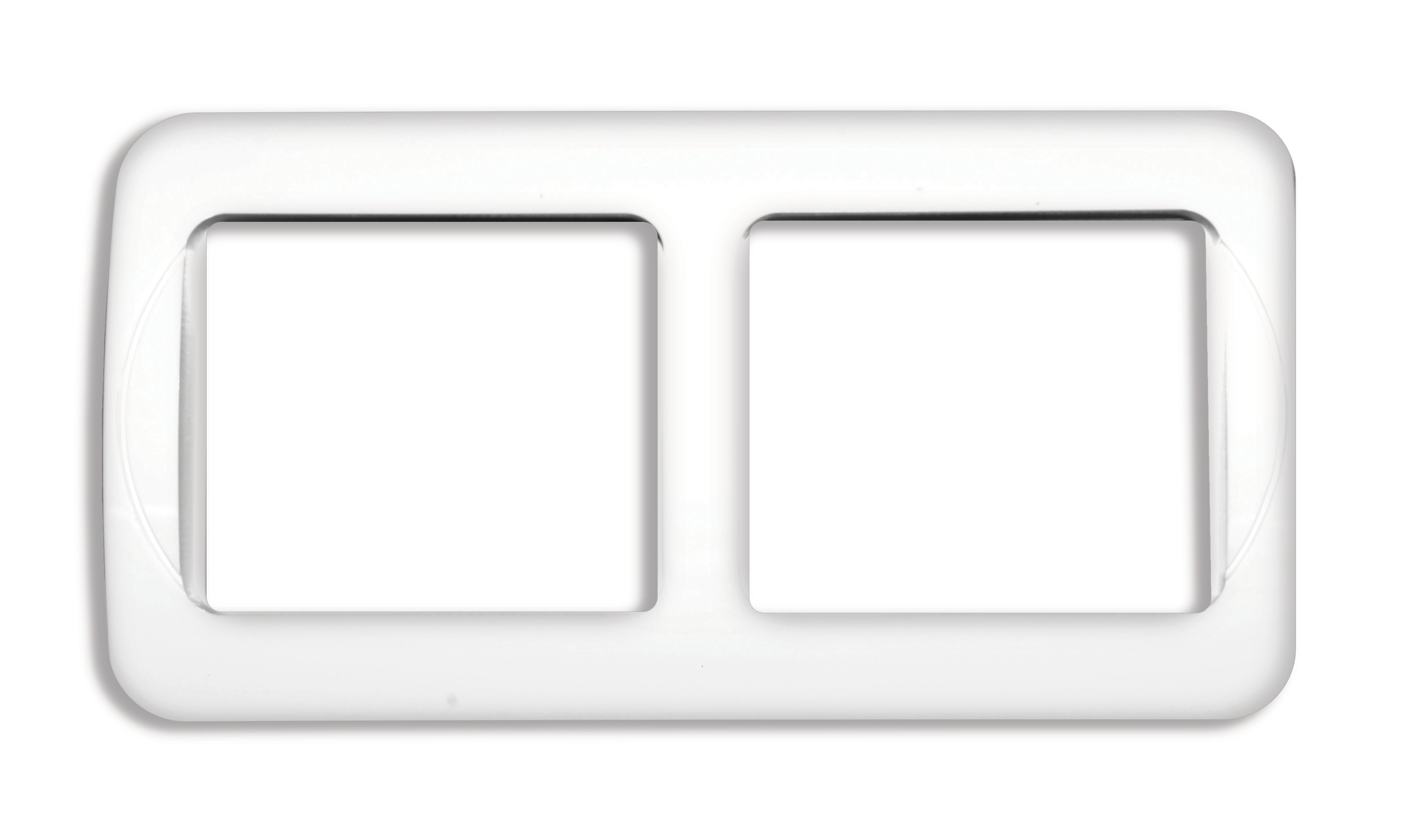 Rama dubla intrerupator PVC, alb