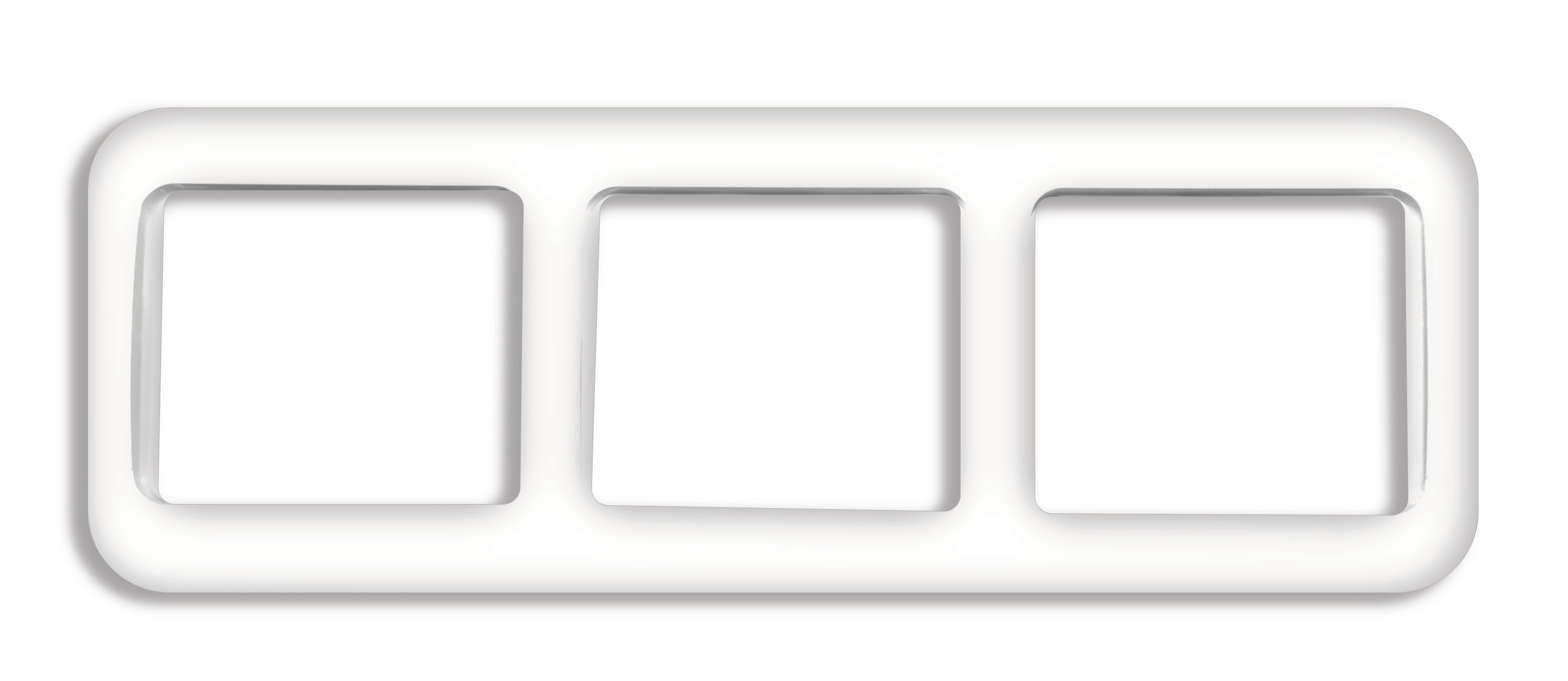 Rama tripla intrerupator PVC, alb