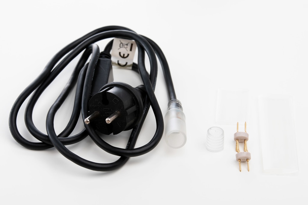 Accesoriu de alimentare pentru tuburi LED de 13 mm diametru FLINK, 1.5 m, negru