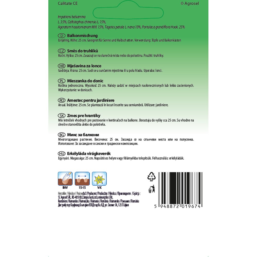 Amestec Jardiniere SEMAS, 0.6 g