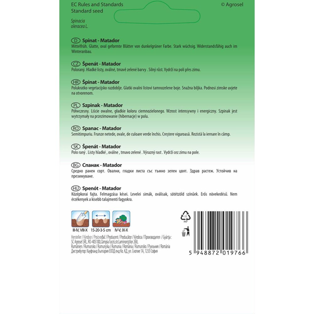 Spanac Matador SEMAS, 4 g