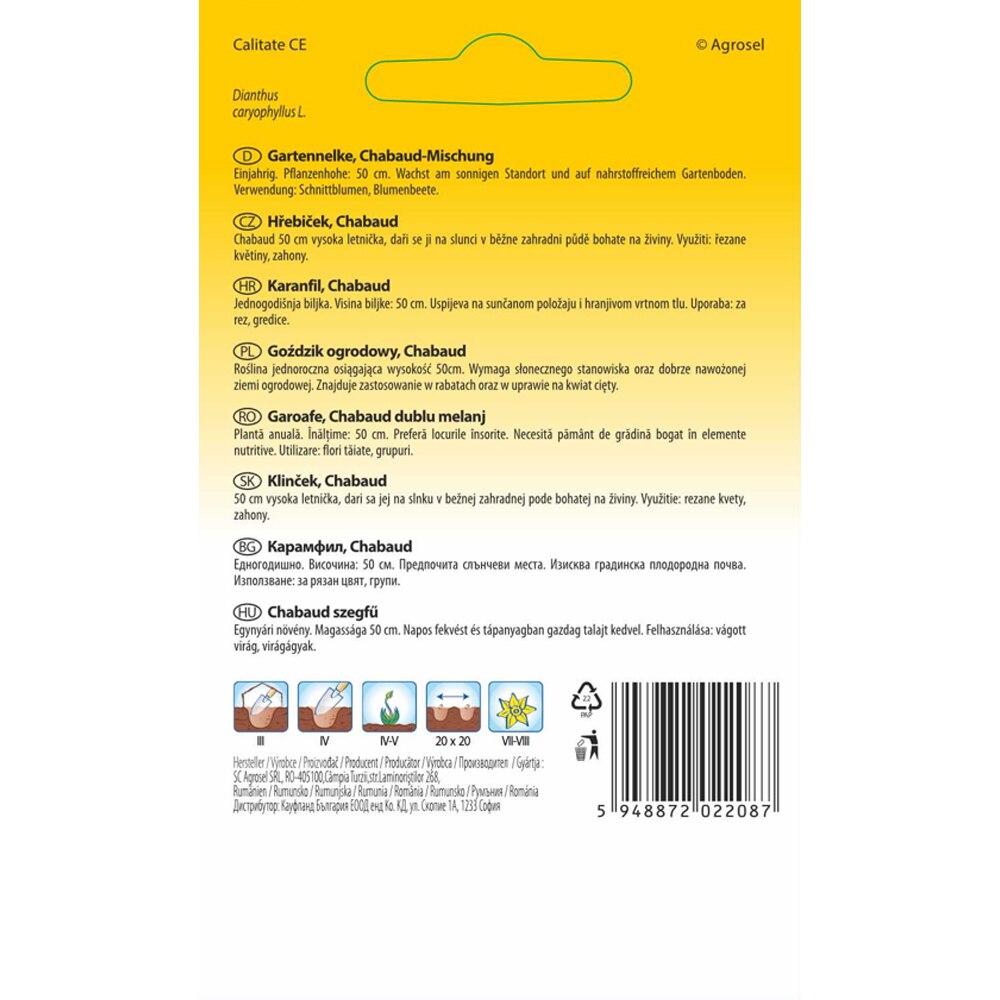 Garoafe Chabaud Dublu SEMAS, 0.25 g