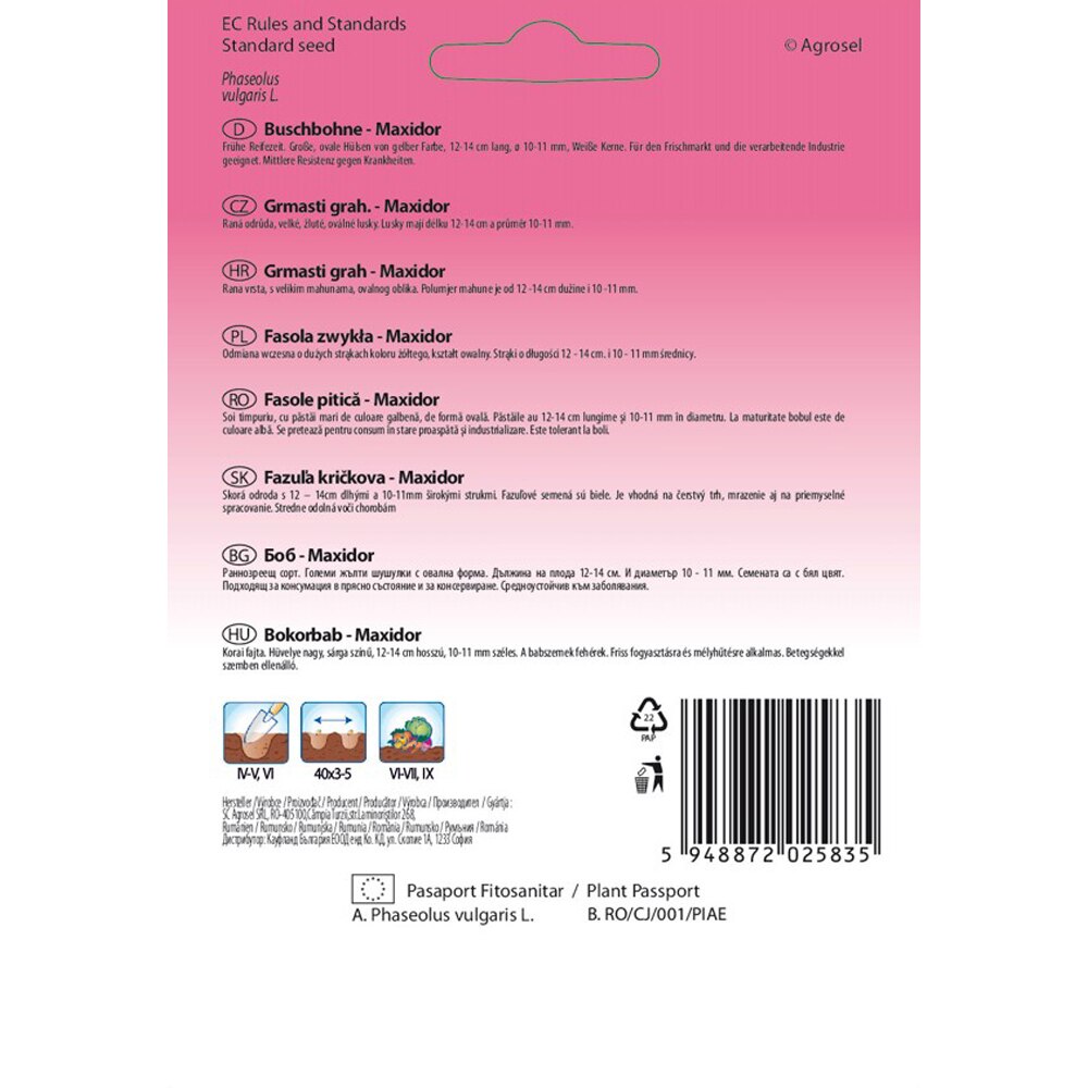 Fasole Maxidor SEMAS, 15 g