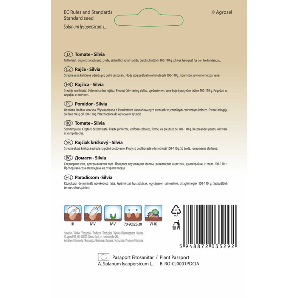 Tomate Silvia SEMAS, 0.7 g