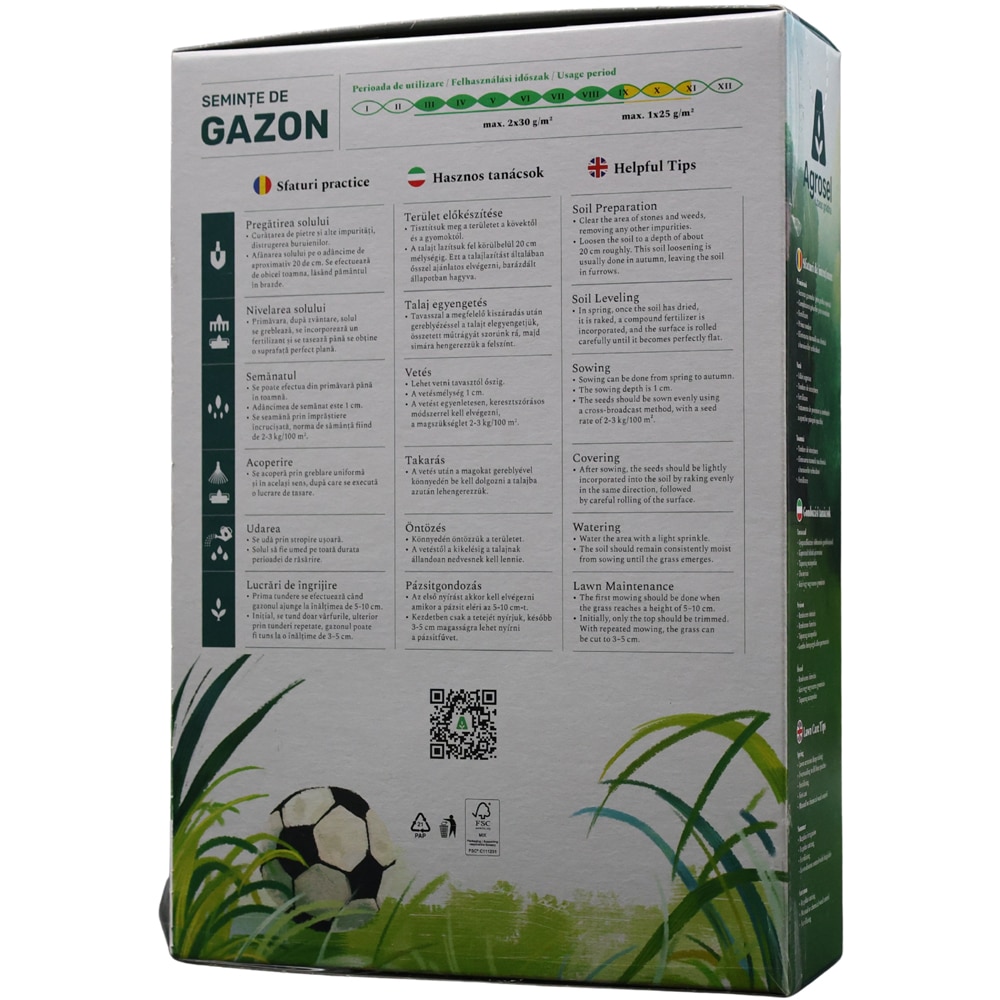 Seminte gazon AGROSEL Premium Lucky Lawn, 1Kg