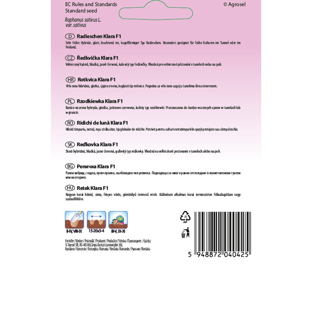 Ridichi de Luna Klara F1 SEMAS, 100 bucati