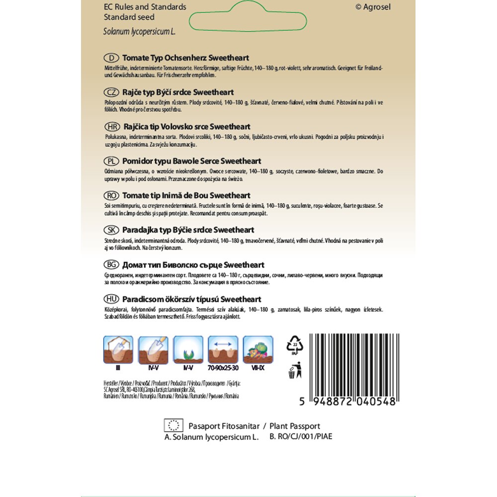 Tomate Sweetheart SEMAS, 0.1 g