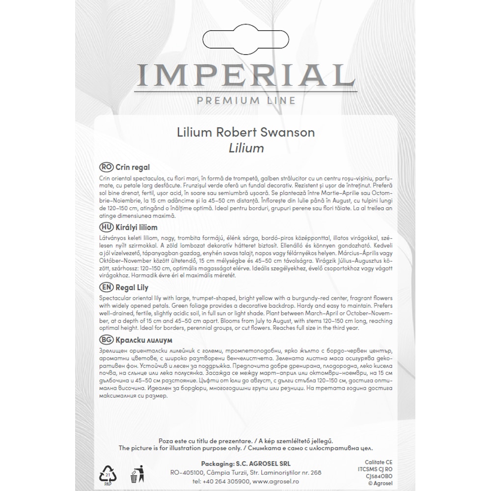 Crin Robert Swanson AGROSEL, 3 bulbi