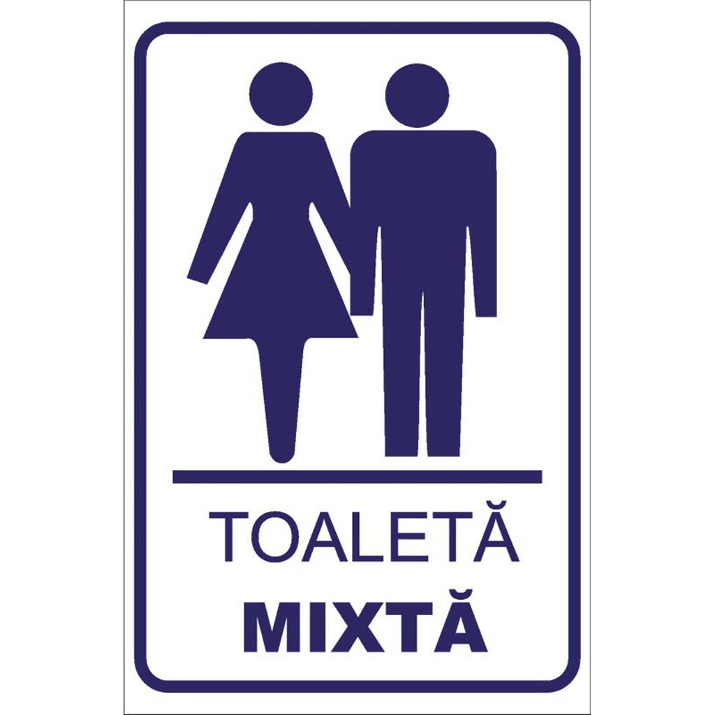 Placuta‚ 'toaleta‚ mixta'