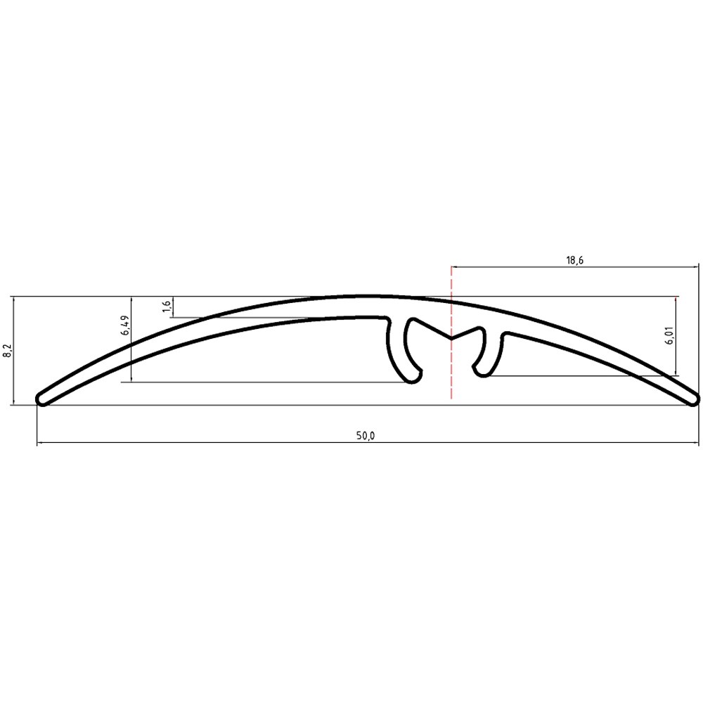 Profil trecere PM03782BD, aluminiu, 90 x 5 x 1 cm, auriu satin