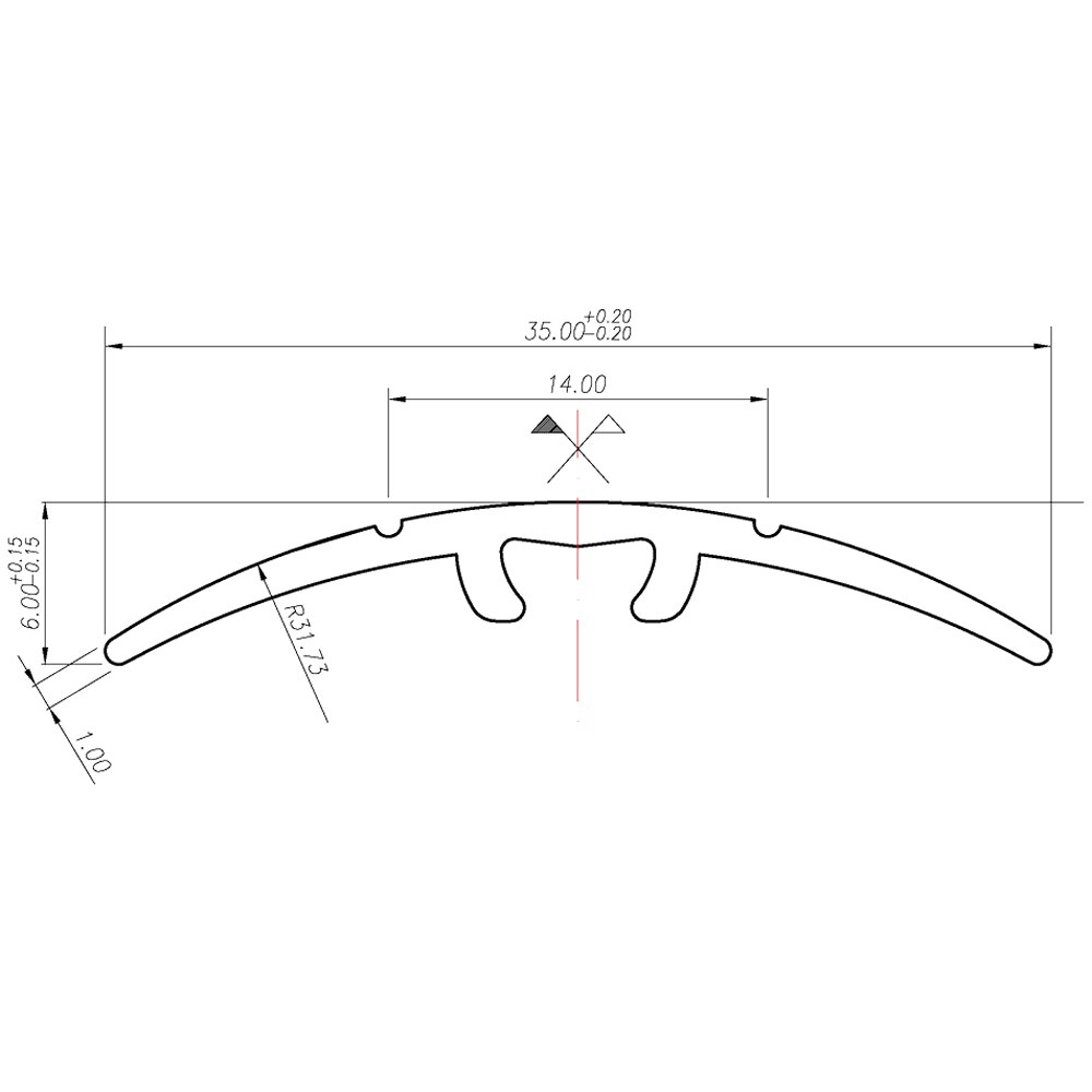 Profil trecere PM51978, aluminiu, 270 x 3.5 x 0.8 cm, negru