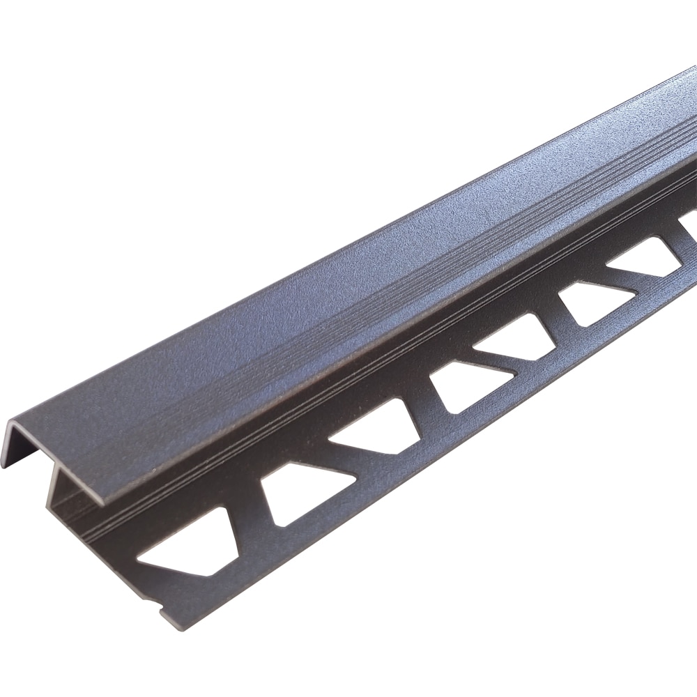 Profil aluminiu pentru treapta PROFILINE, 10 x 12 mm, 2.5 m, gri perlat